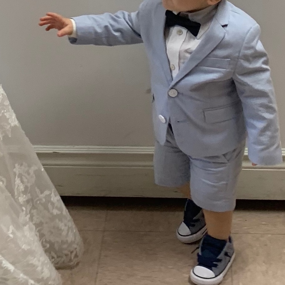 Appaman Bengal Stripe Seersucker Shorts Suit. Perfect for Easter.